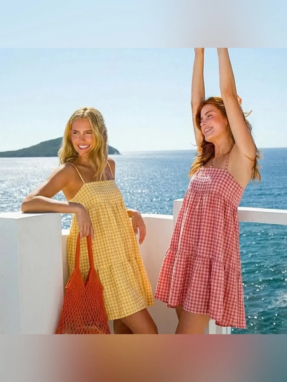 Boutique Yellow Gingham Sundress